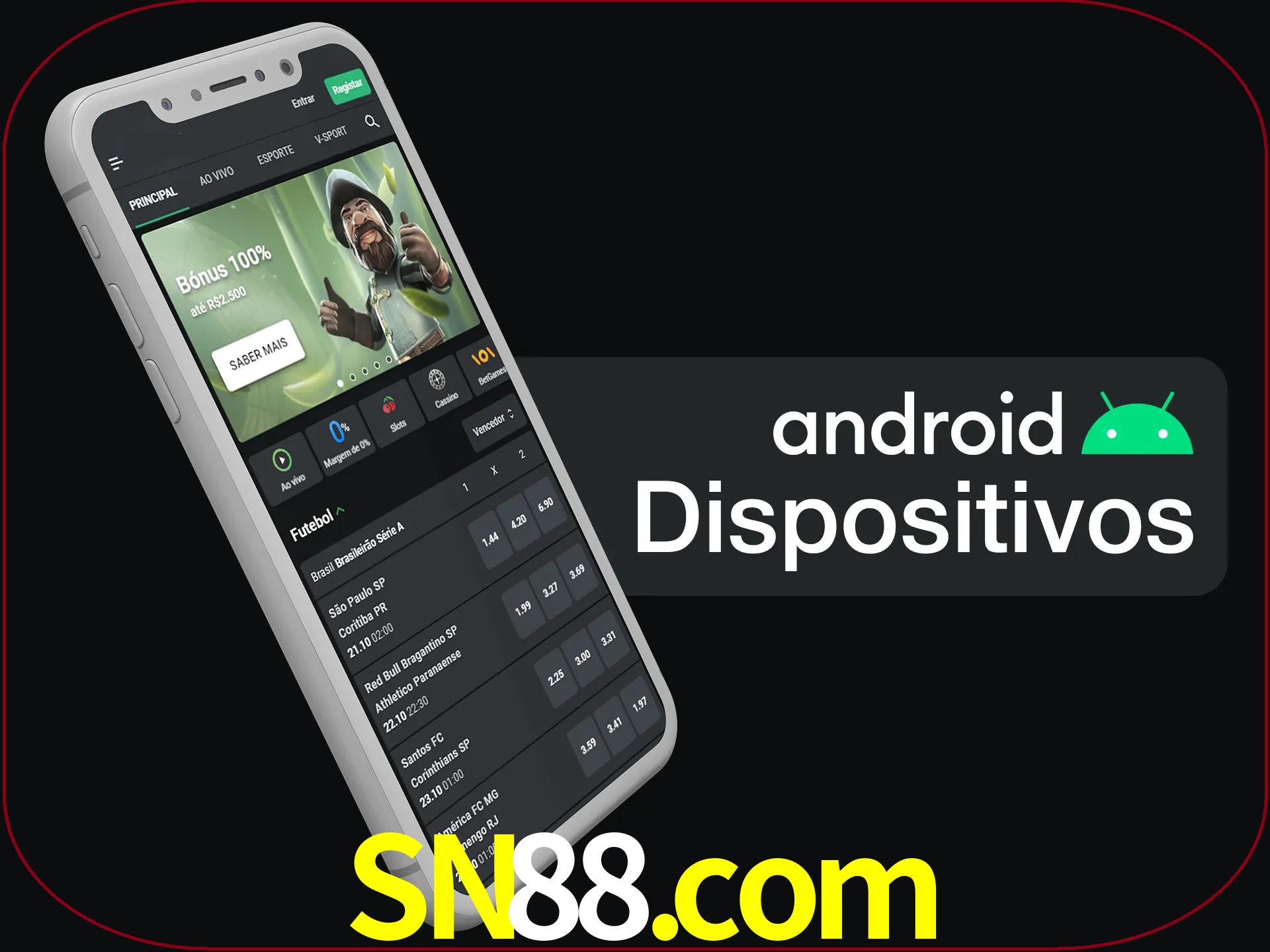 O aplicativo suporta a maioria de todos os dispositivos Android.