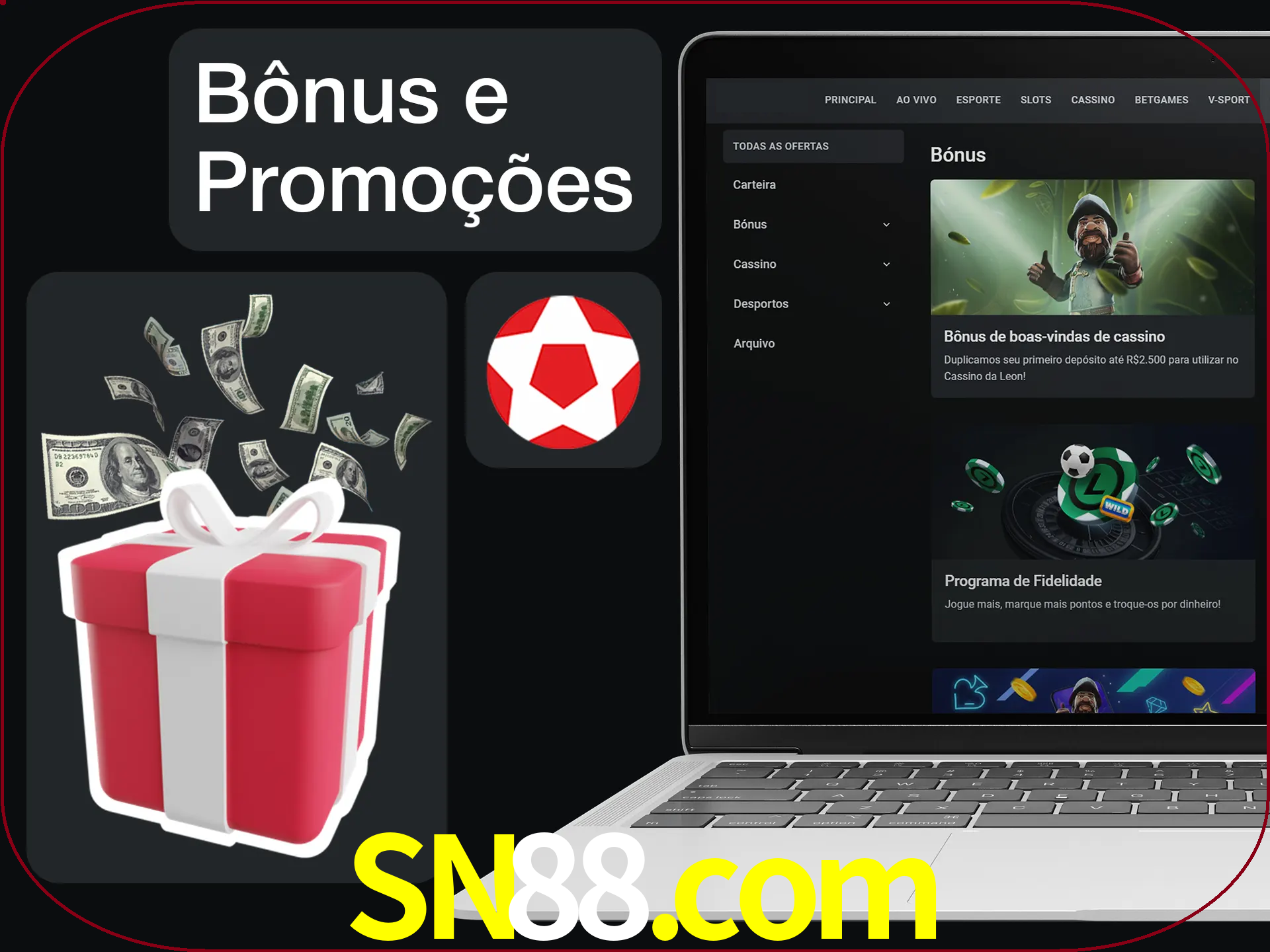 Verifique se há novos bônus e promoções.